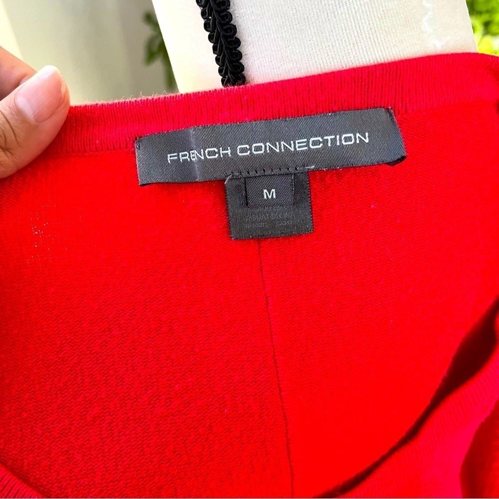 Women’s long sleeved French Connection sweater the color is orange’ish/red - Picture 6 of 10